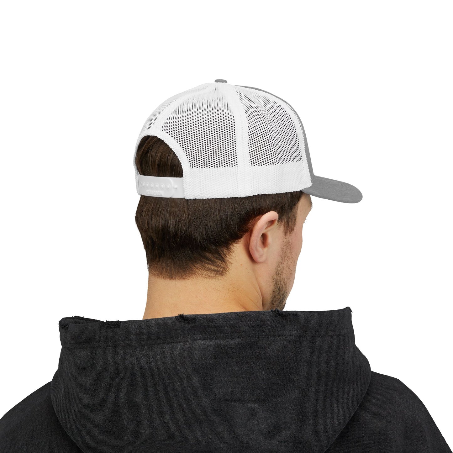 Snapback Trucker Cap with Crown Design, Adjustable Hat for Sports, Casual Wear, Gifts, Men and Women