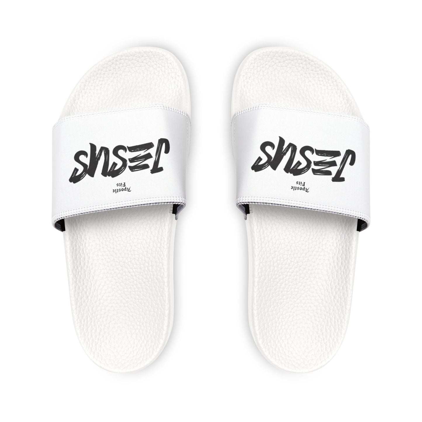 Men's Removable-Strap Sandals with 'Jesus' Design, Casual Footwear for Summer, Perfect for Beach, Church, and Everyday Wear